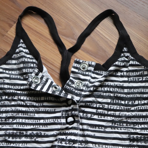 Hurley black and white text T back tank top size M - Picture 2 of 4